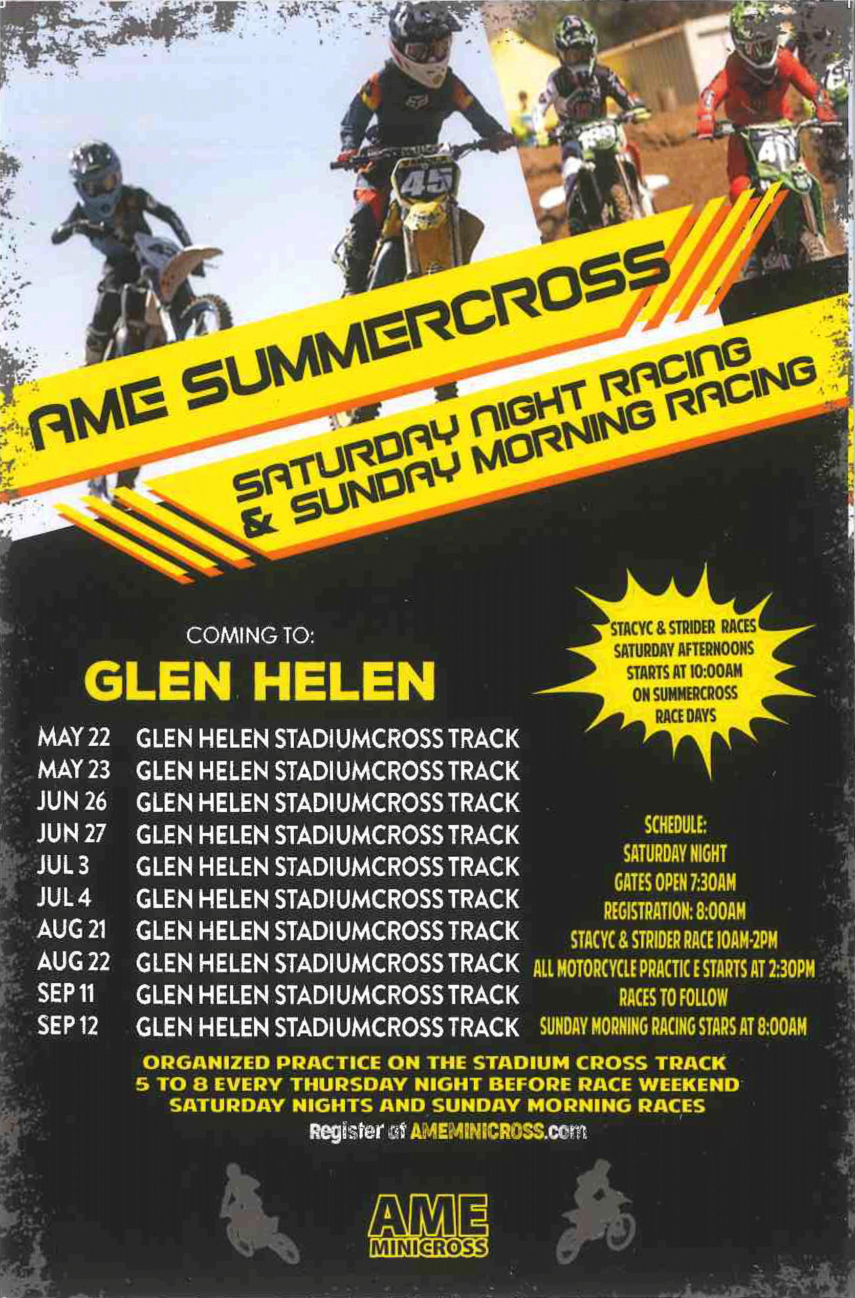 AME-summer-schedule